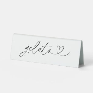 Gelato Food Label Wedding Party Acrylic Sign