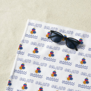 gelato ice cream beach towel