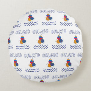 gelato ice cream round cushion