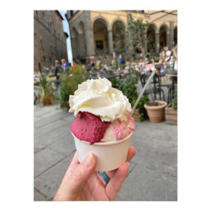 Gelato in Cortona, Italy Photo Print