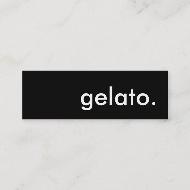 gelato. mini business card (Front)