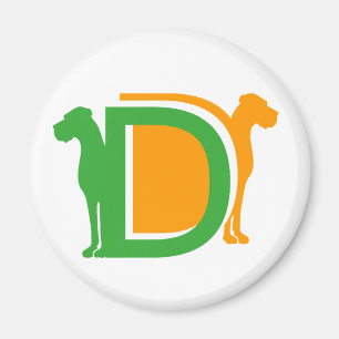gelb Serie DD Doggen Magnet