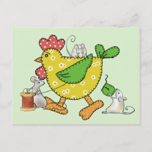 Gelbes Huhn Postcard