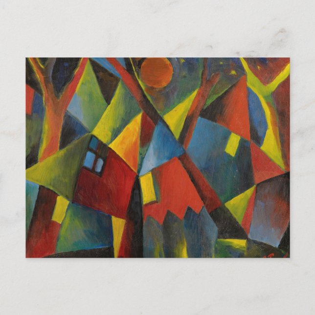 Gelbroter Mond Uber Sturzenden Hausern by Topp Postcard (Front)