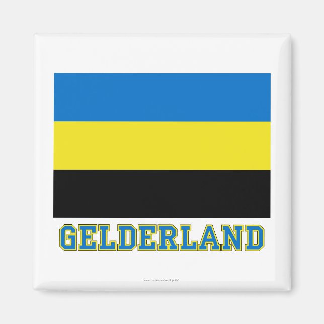 Gelderland Flag with name Magnet (Front)