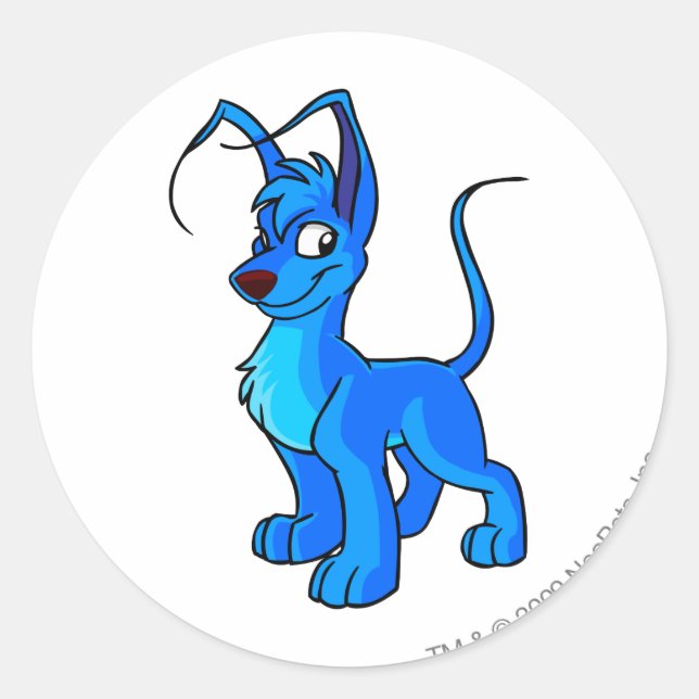 Gelert Blue Classic Round Sticker (Front)