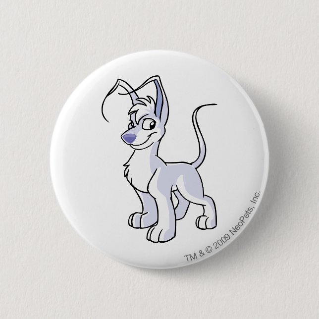 Gelert White 6 Cm Round Badge (Front)