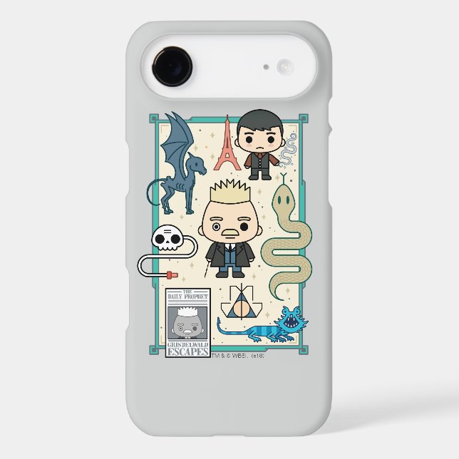GELLERT GRINDELWALD™ & Barebone Cartoon Case-Mate iPhone Case (Back)