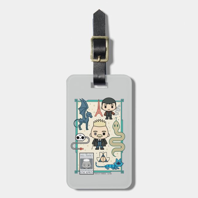 GELLERT GRINDELWALD™ & Barebone Cartoon Luggage Tag (Front Vertical)