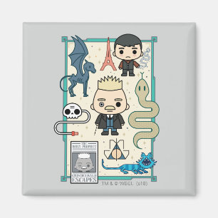 GELLERT GRINDELWALD™ & Barebone Cartoon Magnet