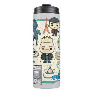 GELLERT GRINDELWALD™ & Barebone Cartoon Thermal Tumbler