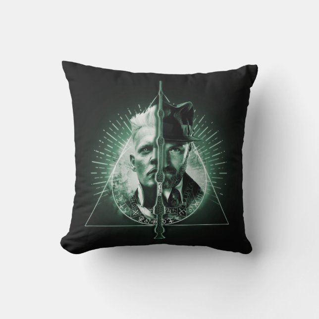 GELLERT GRINDELWALD™ Versus Dumbledore Cushion (Front)
