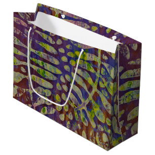 Gelli Print Stencil Abstract Art Large Gift Bag