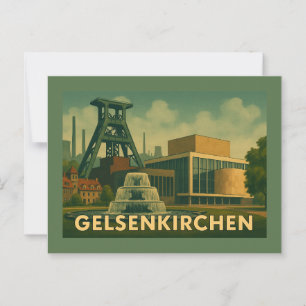 Gelsenkirchen Germany City Art Postcard