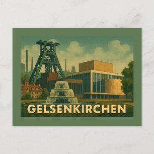 Gelsenkirchen Germany City Art Postcard