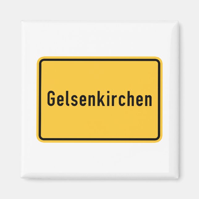 Gelsenkirchen, Germany Road Sign Magnet (Front)