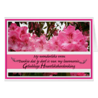 Gelukkige Huweliksherdenking my vrou