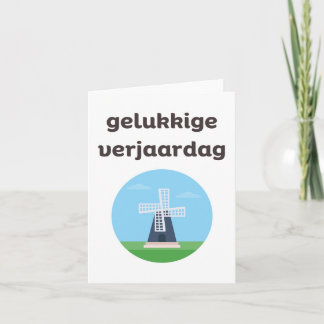 Gelukkige verjaardag, Dutch happy birthday  Card