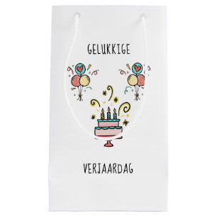Gelukkige Verjaardag   Happy Birthday Small Gift Bag