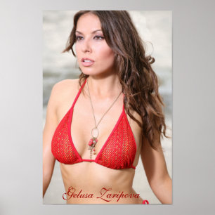 Gelusa Zaripova — Red Swimsuit Poster