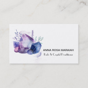 * Gem Cosmos Gemstone Watercolor Universe Crystal Business Card