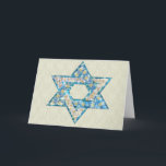 Gem decorated Star of David Holiday Card<br><div class="desc">Art drawn to resemble gems and sparklies fill in the shape of the Star of David to make this a very special gift for yourself or friends and family this Hanukkah.</div>