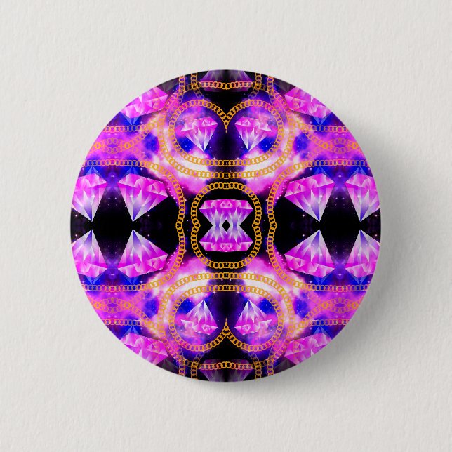 gem galaxy 6 cm round badge (Front)
