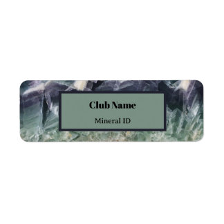 Gem & Mineral Club Mineral ID Return Address Label