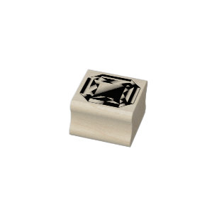 Gem - Octagonal Faceted Gemstone Jewel Rubber Stamp