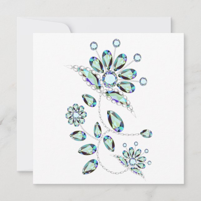 Gem Stone Gold Filigree    Flat Cards (Front)