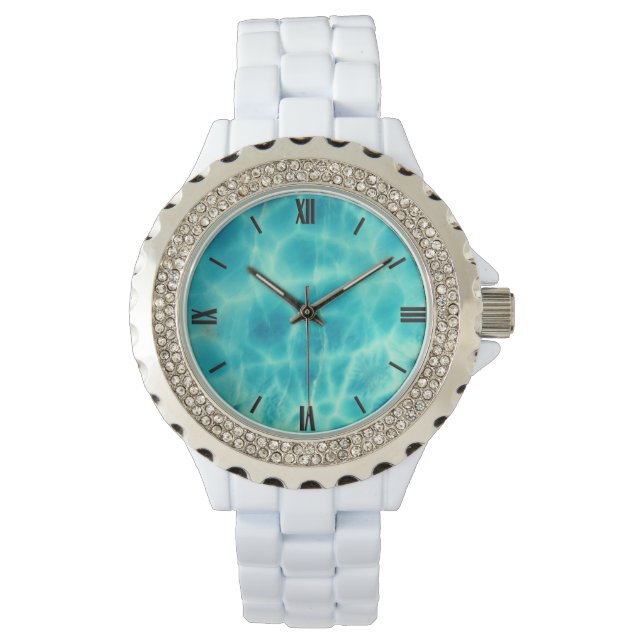 Gem Stone Pattern, Blue Atlantis Stone Women's Watch (Front)