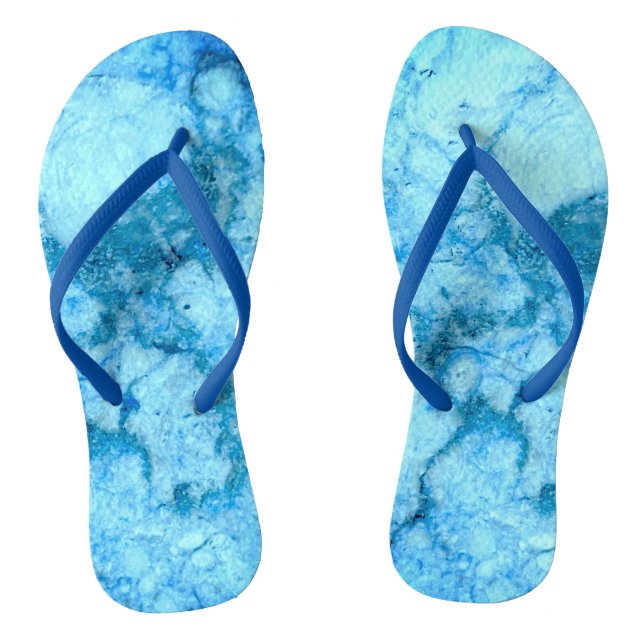 Gem Stone Pattern, Blue Bahia Granite  Thongs (Footbed)