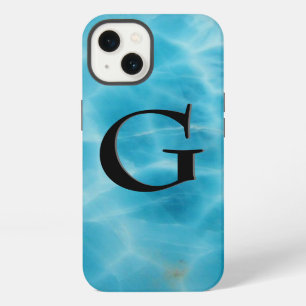 Gem Stone Pattern, Blue Larimar & Black Onyx iPhone Case