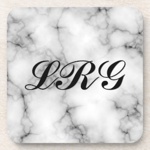 Gem Stone Pattern, Grey / Grey Marble Beverage Coa Coaster