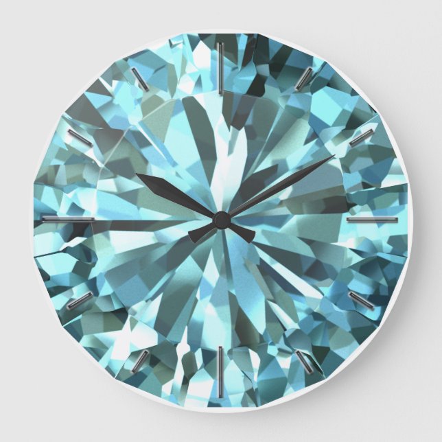 Gem Stones 1-9 Colour Options Wall Clocks (Front)