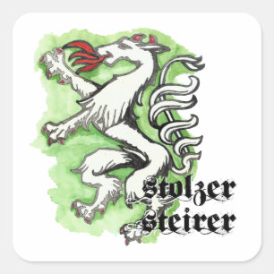 Gemalt Steiermark Österreich Stolzer Steira  Square Sticker
