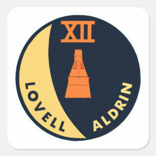 Gemini 12 Lovell and Aldrin Square Sticker