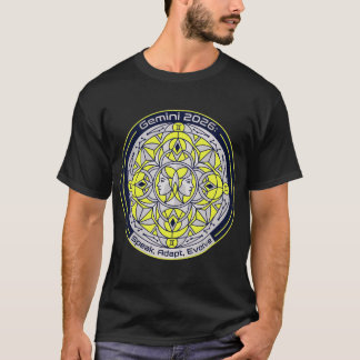 Gemini 2026 Twin Zodiac Mandala | Speak, Adapt, Ev T-Shirt