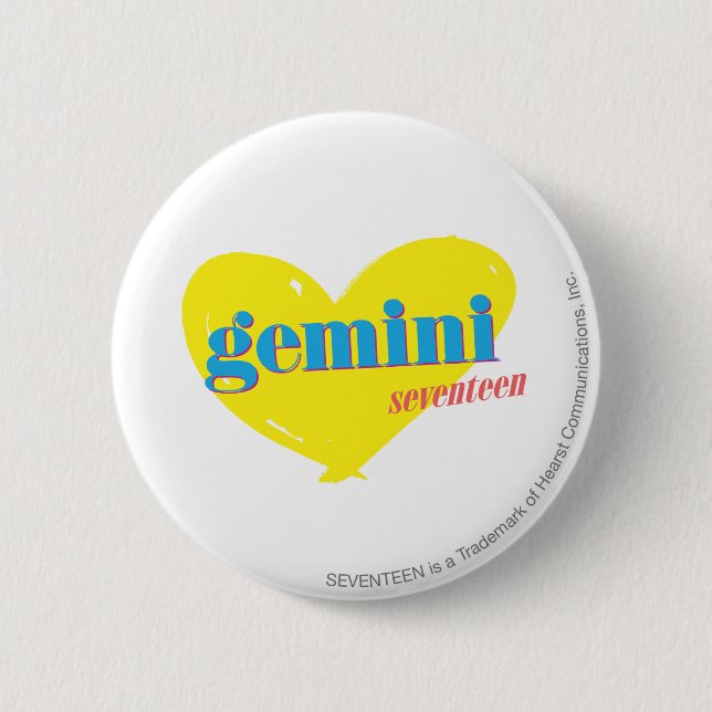 Gemini 3 6 cm round badge (Front)