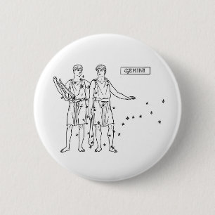 Gemini 6 Cm Round Badge