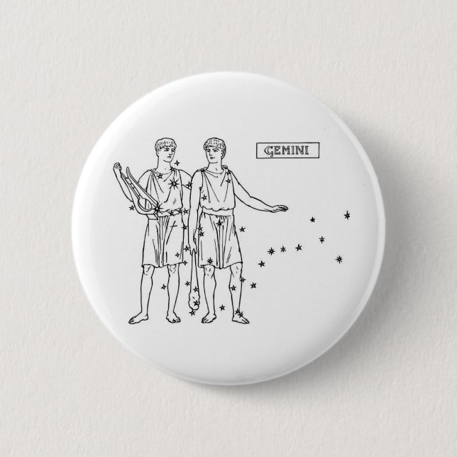 Gemini 6 Cm Round Badge (Front)