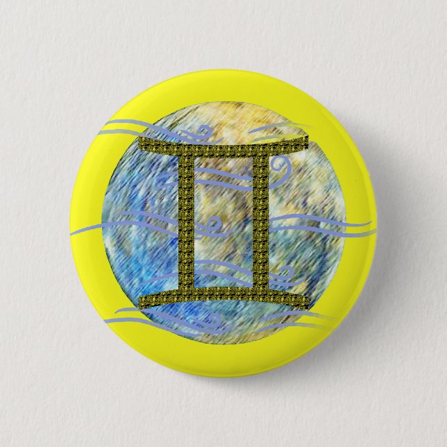 Gemini 6 Cm Round Badge (Front)