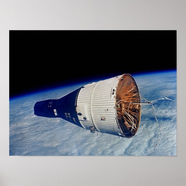 Gemini 7 spacecraft as viewed from Gemini 6A Poster (Front)