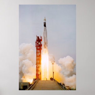 Gemini 9A Augmented Target Docking Adapter Launch Poster