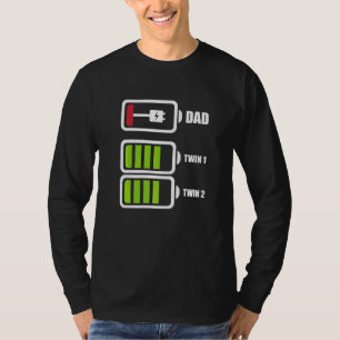 Gemini and Dad Battery Baby Father's Day T-Shirt