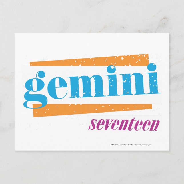 Gemini Aqua Postcard (Front)