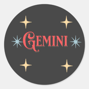 Gemini Astrological Sign  Classic Round Sticker