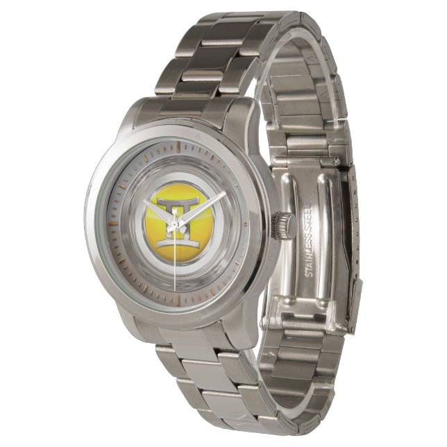 Gemini Astrological Symbol Watch (Angled)