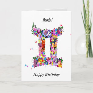 Gemini Astrology Birthday Card
