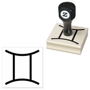 Gemini, Astrology Sign in the Zodiac Rubber Stamp